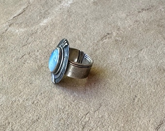 Simple Intentions Recycled Sterling Silver and Swedish Blue Ring