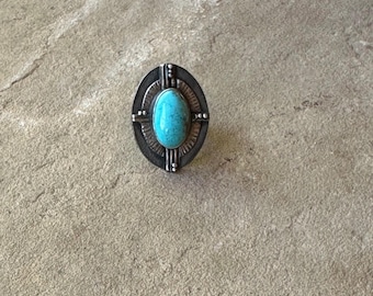 Simple Intentions Sterling Silver and Bisbee Turquoise Ring