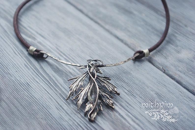 Sagebrush Necklace Mugwort silver Collar Necklace Witch Etsy