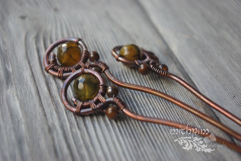 Witch accessories spiral hairpin long hair accessories Etsy