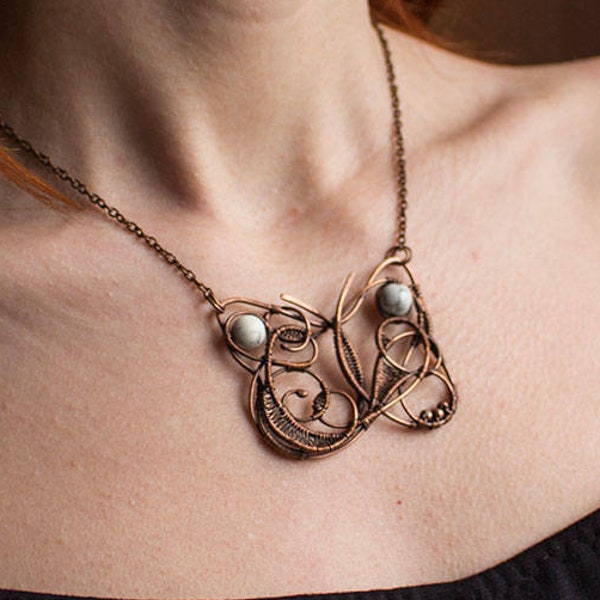 Lalique jewelry, butterfly necklace for women