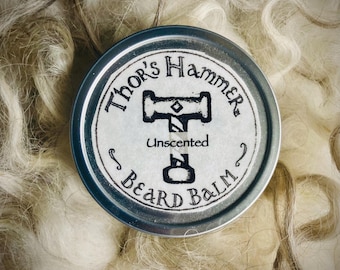 Unscented Beard Balm | Lanolin & Beeswax Viking Beard Balm
