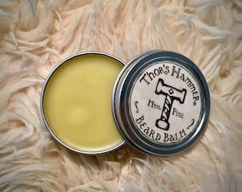 Mountain Pine Beard Balm | Thor's Hammer Lanolin Beard Balm + Conditioner | Mountain Man Beard, Norseman Beard, Viking Beard Care