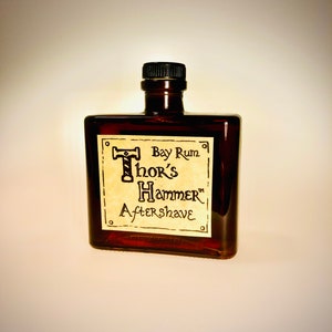 Bay Rum Aftershave Limited Edition | Thor&#39;s Hammer Classic Bay Rum Spice | Viking Aftershave | All Natural, Exotic & Sexy | 8 oz