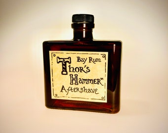 Bay Rum Aftershave Limited Edition | Thor's Hammer Classic Bay Rum Spice | Viking Aftershave | All Natural, Exotic & Sexy | 8 oz