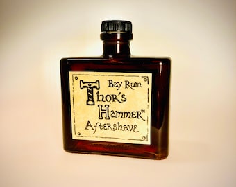 Bay Rum Aftershave Limited Edition | Thor's Hammer Classic Bay Rum Spice | Viking Aftershave | All Natural, Exotic & Sexy | 8 oz