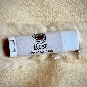 Rose Lip Balm | Tinted Lip Balm With Alkanet, Rose & Vanilla | Smooth, Rich, Floral, Moisturize + Protect | Light color for lips!