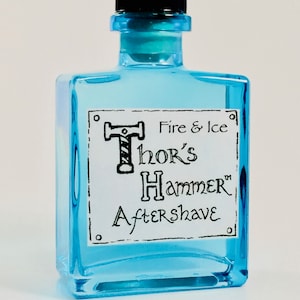 Fire & Ice Aftershave Limited Edition | Thor&#39;s Hammer Fire and Ice | Viking Aftershave | Bergamot, Vetiver, Spearmint | All Natural 5 oz