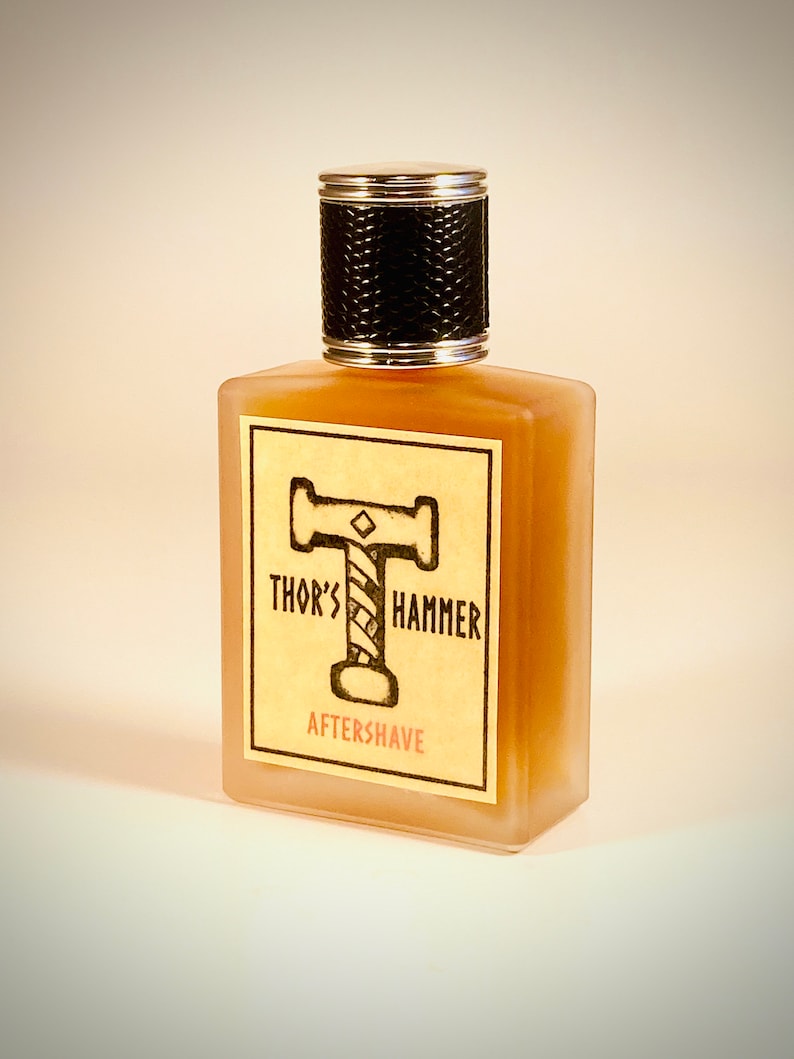 Bay Rum Aftershave Special Gift Edition Thor's Hammer Classic Bay Rum with Frosted Glass Bottle Gift Bag Top Shelf Viking Bay Rum image 1