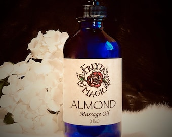 Sweet Almond Massage Oil | Freyja's Magic Almond Massage and Body Oil | Warm, Smooth, Sexy | Amaretto Fragrance Oil