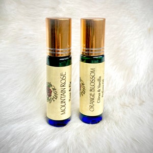 Perfume Oil Mountain Rose & Orange Blossom | Rose and Pine + Citrus and Vanilla | Sweet, Sensual, Uplifting | Essential Oil Perfumes