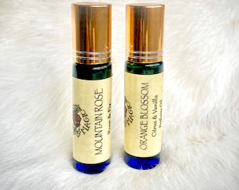 Perfume Oil Mountain Rose & Orange Blossom | Rose and Pine + Citrus and Vanilla | Sweet, Sensual, Uplifting | Essential Oil Perfumes