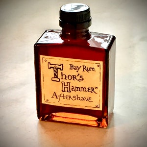 Bay Rum Aftershave Limited Edition | Thor&#39;s Hammer Classic Bay Rum Spice | Viking Aftershave | All Natural, Exotic & Sexy | 5 oz
