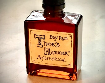Bay Rum Aftershave Limited Edition | Thor's Hammer Classic Bay Rum | Viking Aftershave | All Natural, Exotic & Sexy | 5 oz