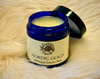 Lanolin Balm | Nordic Gold All Purpose Hand & Foot Balm | All Weather Skin Protection | Hard Working Hand Balm | Skin Balm for Him and Her
