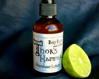 Lime Bay Rum Aftershave Balm | Thor's Hammer Lime Bay Rum Aftershave Balm | Viking Aftershave Lotion | All Natural and Handmade