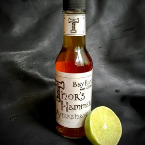 Lime Bay Rum Aftershave Bay Rum with Lime Viking Aftershave Thor's Hammer Bay Rum Aftershave with Lime image 1