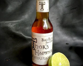 Lime Bay Rum Aftershave | Bay Rum with Lime | Viking Aftershave | Thor's Hammer Bay Rum Aftershave with Lime