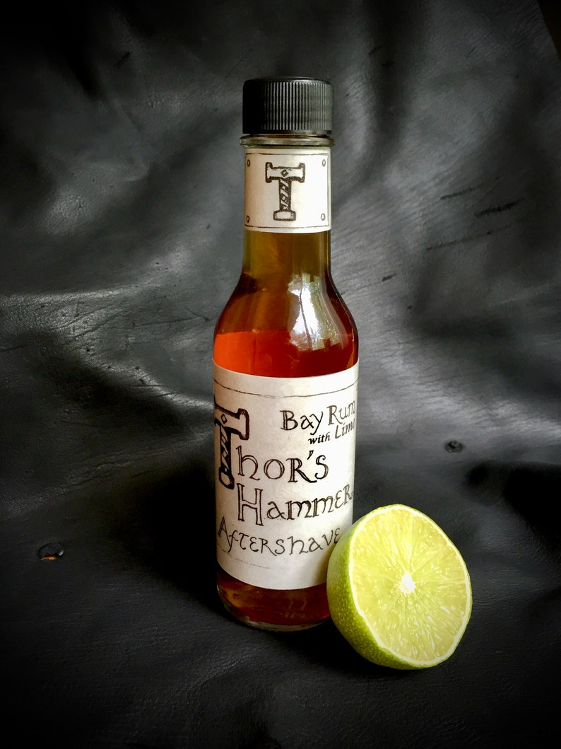 Lime Bay Rum Aftershave Bay Rum with Lime Viking Aftershave Thor's Hammer Bay Rum Aftershave with Lime image 1