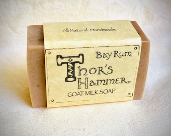 Bay Rum Goat Milk Soap | Hand & Body | Handmade Viking Bar Soap | 3 oz