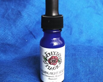 Oil Free Facial Serum | Calming Night Serum | Blue Chamomile, Bergamot & Rosewood | For all Skin Types | Sensitive, Oily, Problem Skin