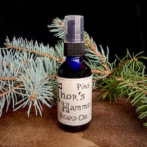 Bergpijnboom Baardolie | Viking Baardolie | Thor&#39;s Hammer Norseman Beard Oil, Mountain Man Beard Oil, Forest Beard Oil | Verzachten + groeien