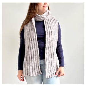 Knitting Pattern, Beaded Rib Scarf, Adult & Child Easy Wrap Design, (English PDF)