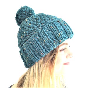 Mützenstrickmuster, einfache Strickmütze für Erwachsene, Damen Chunky Toque DIY Anleitung, schneller Kopfwärmer Design für Frauen, Lorna Hat (Englisch)
