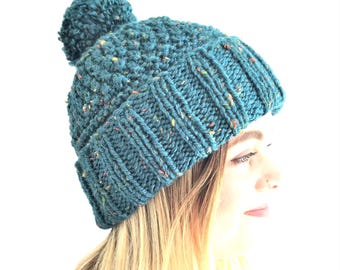 Strickmuster, Lorna, Erwachsene Easy Knit Beanie, (englische PDF)