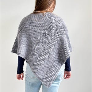 Knitting Pattern, Rain Shimmer Poncho, Adult Shawl, Easy Ladies Top, (English PDF)