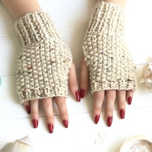 KNITTING PATTERN, 'Pebbles Fingerless Gloves', adult child toddler, easy mittens knitted flat, fingerless beginner mitts, English image 4