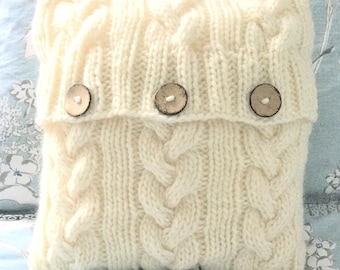 Cables Pillow Cover Knitting Pattern: Soft Sand Cushion (PDF Pattern)