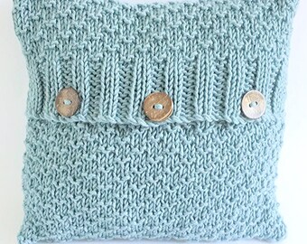 Little Ripples Cushion Cover Knitting Pattern: Easy Knit Pillow (PDF)