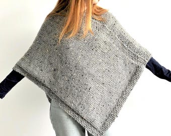 Schema per lavorare a maglia, Poncho della pace, Scialle per principianti adulti, Sciarpa facile da indossare per donne (PDF in inglese)