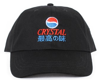 Crystal Pepsi Japonais 6 Panneau Dad Hat Cap