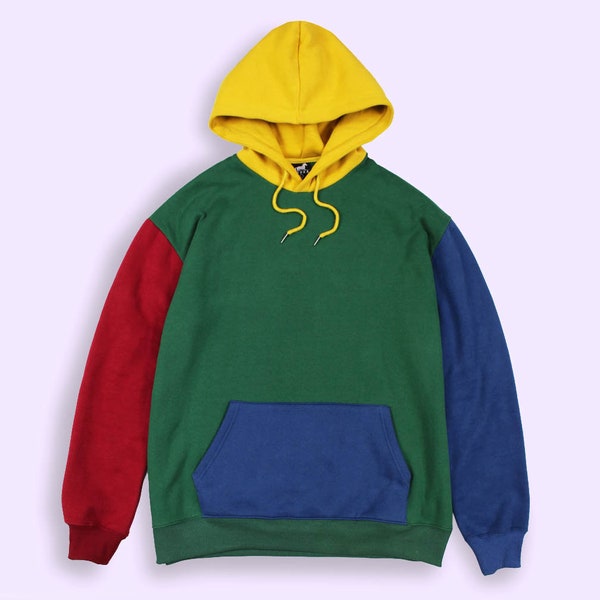 Groene kleurblok hoodie