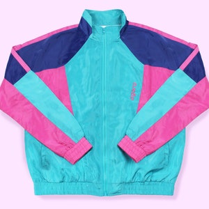 Vanquish Windbreaker Jacket 80s 90s Neon