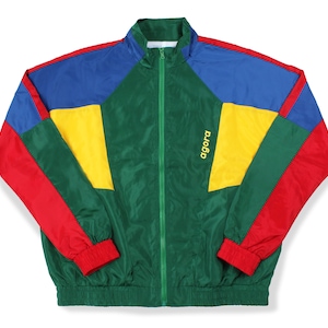 Color Block Windbreaker Jacke Retro 80er 90er Jahre Neon