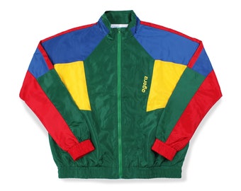 Color Block Windbreaker Jacket Retro 80s 90s Neon