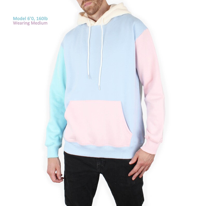 Pastel Color Block Hoodie image 4