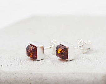 Amber Jewelry Silver Studs Amber Stud Earrings Summer Earrings Green Amber Earrings in Shape of Roses Amber Roses Studs