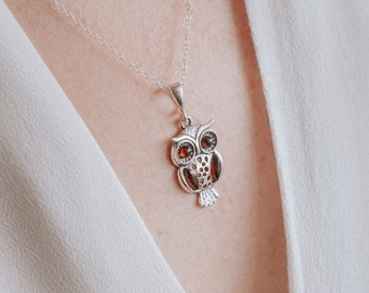 vintage hibou collier pendentif en ambre bijoux hibou ambre de la Baltique pendentif hibou en argent cadeau de remise des diplômes cadeau chouette ambre cadeau pour elle collier pendentif hibou