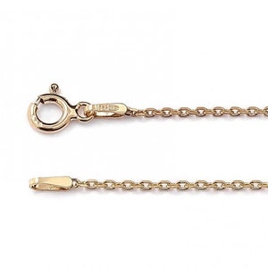 24k Gold Plated Sterling Silver Chain .925 Sterling Silver Rolo Chain Lobster Claw Gold Plated Silver Anker Chain Gold Chain Spring Gift