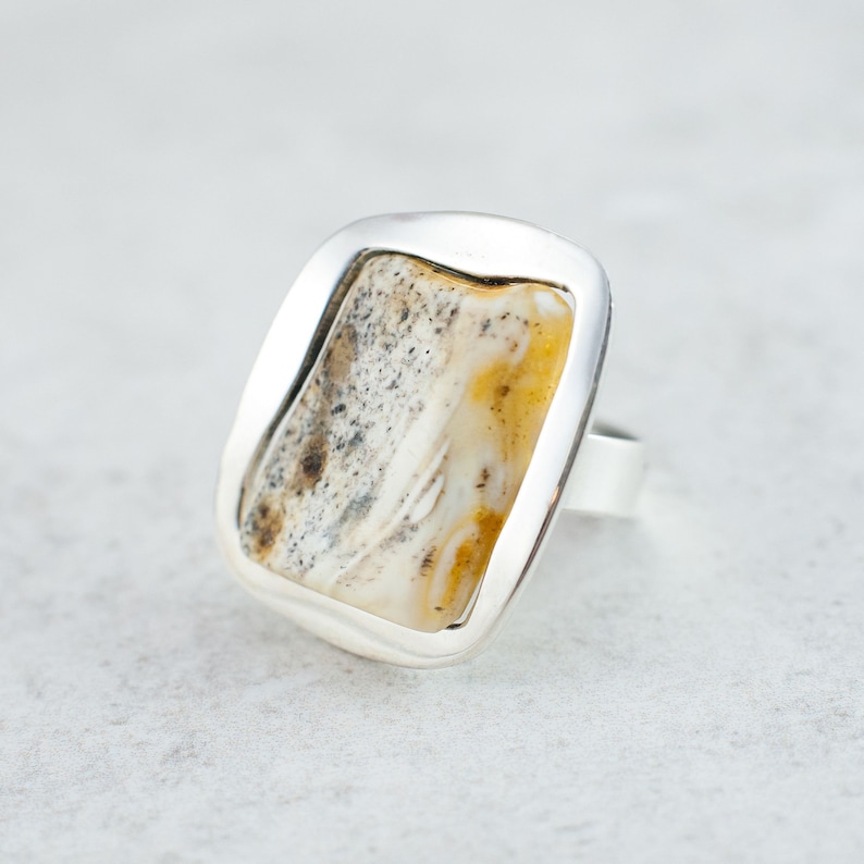 Square Amber Ring Baltic Amber Ring Quirky Ring Rectangular Ring Amber Stone Ring Natural Amber Ring Black Amber Ring Yellow Amber Ring image 1