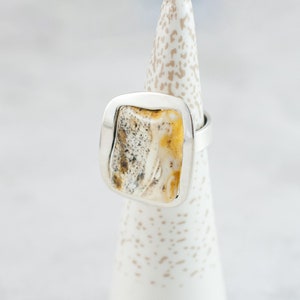 Square Amber Ring Baltic Amber Ring Quirky Ring Rectangular Ring Amber Stone Ring Natural Amber Ring Black Amber Ring Yellow Amber Ring image 6