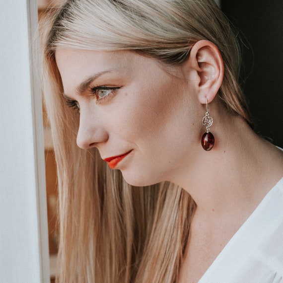 Etsy amber earrings deals