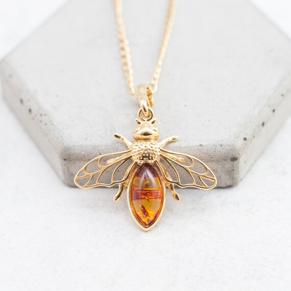 Dainty Baltic Amber Necklace For Women | Delicate Amber Jewelry For Women | 925 Silver Baltic Amber Necklace - Element Of Zen