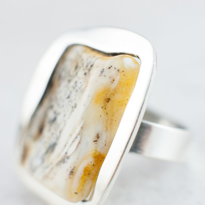 Square Amber Ring Baltic Amber Ring Quirky Ring Rectangular Ring Amber Stone Ring Natural Amber Ring Black Amber Ring Yellow Amber Ring image 8