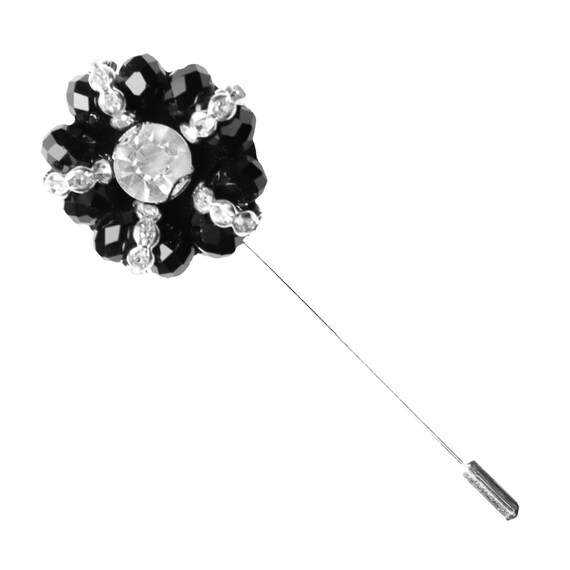 VVCome Sparkle Crystal Bouquet Brooch Pin - Gold Plated Rhinestone Lapel Pin For Suits