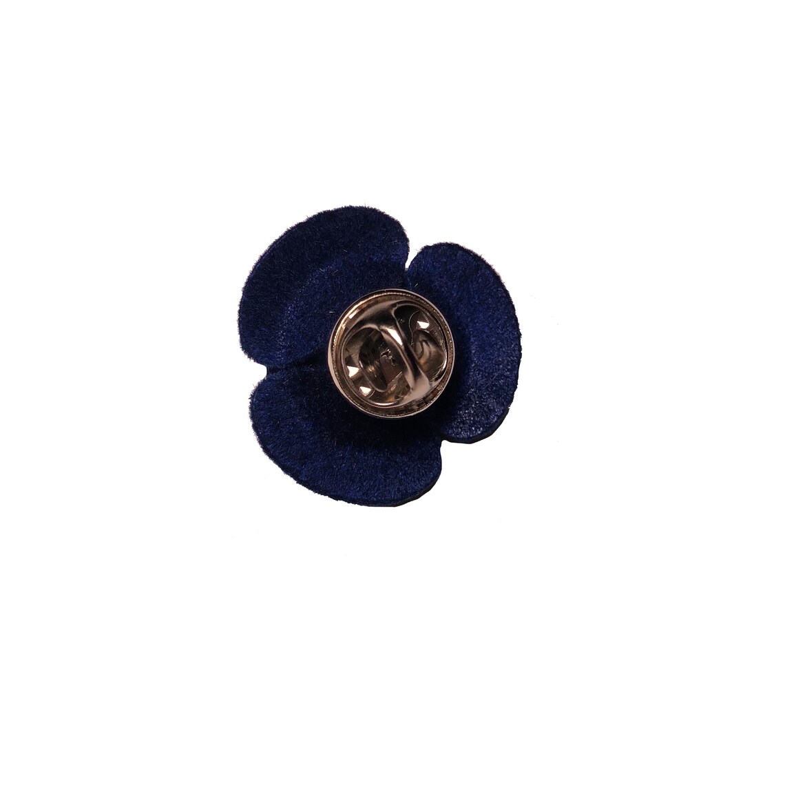 Navy Blue Lapel Pin, Velvet Flower Pin, Wedding, Mens Pin, Boutonniere